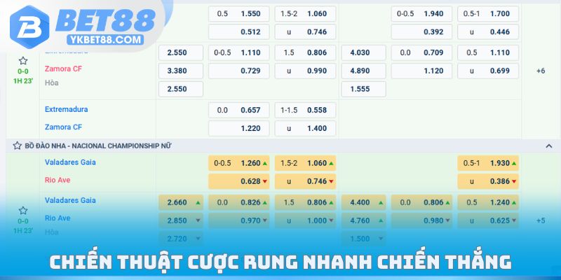 Chiến thuật cược rung nhanh chiến thắng