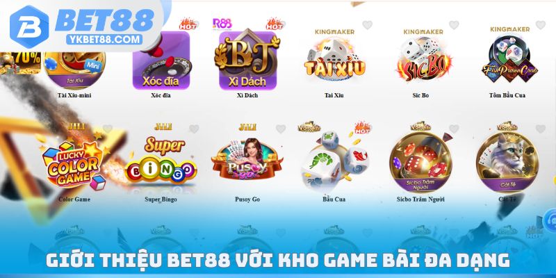 Giới thiệu Bet88 với kho game bài đa dạng