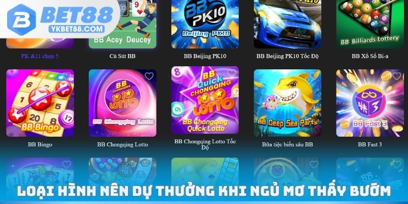 Loại hình nên dự thưởng khi ngủ mơ thấy bướm