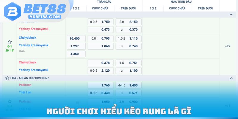 Người chơi hiểu kèo rung là gì