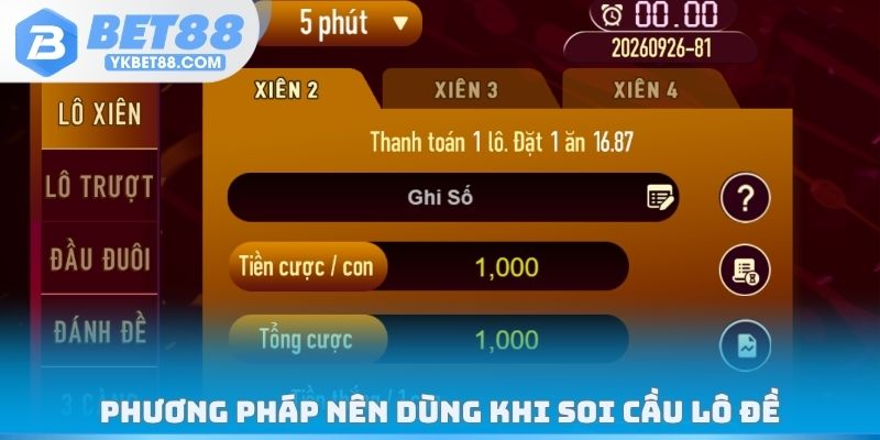 Phương pháp nên dùng khi soi cầu lô đề